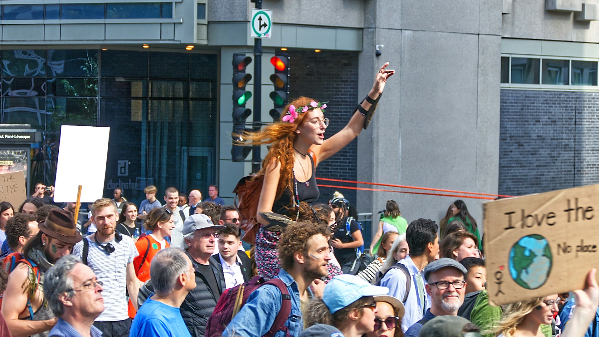 Red Head Girl Above Crowd